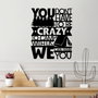 Wallity Camp With Us Escultura de Pared Negra de Metal